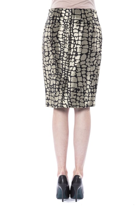 BYBLOS Women's Gold Viscose Skirt