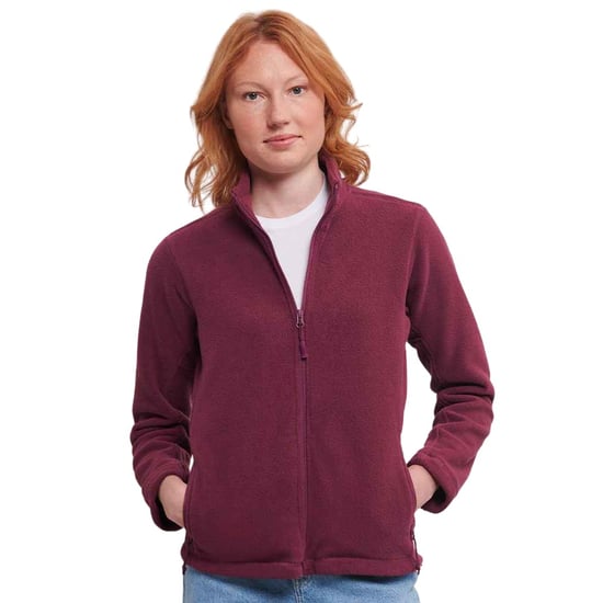 Russell - Fleecejacke für Damen - Für Außen (Burgunderrot) - Image 4