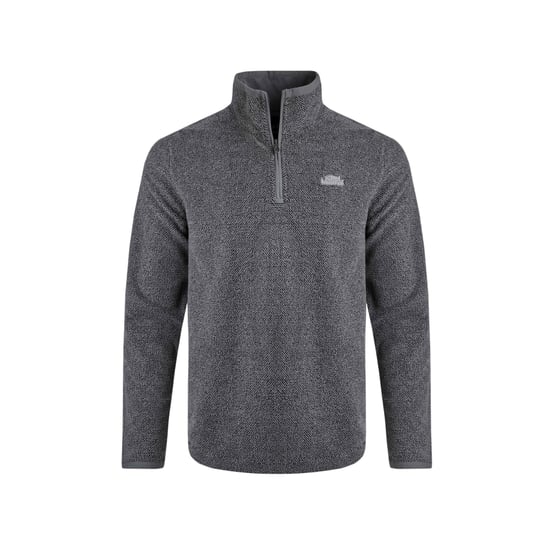 Weird Fish - "Errill" Fleece-Oberteil mit kurzem Reißverschluss für Herren (Frostgrau) - Image 1