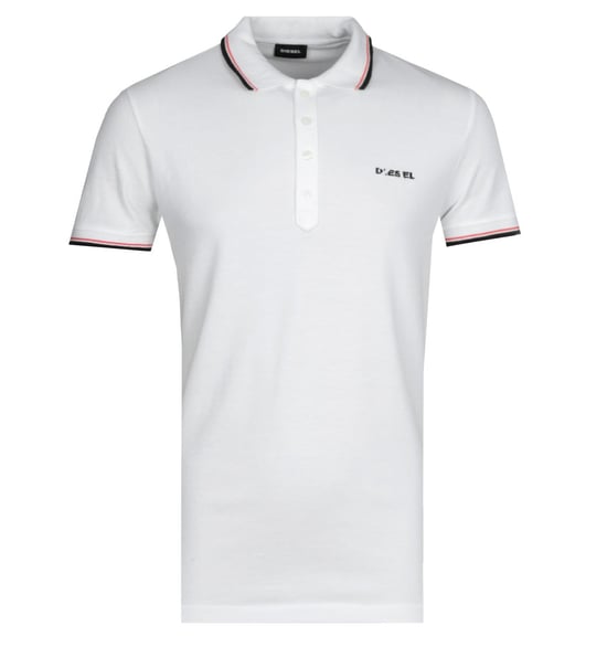 Diesel T-Randy Broken Logo White Polo Shirt