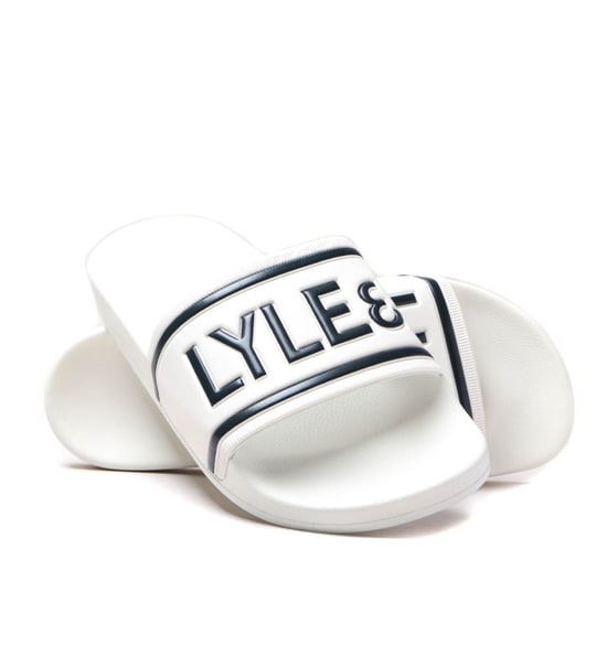 Lyle & Scott Wallace II White Sliders