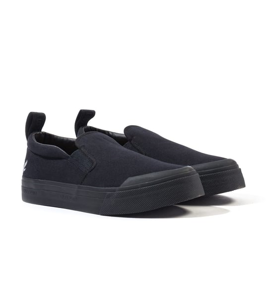 Lyle & Scott Duncan Schwarze Segeltuchschuhe - Image 1