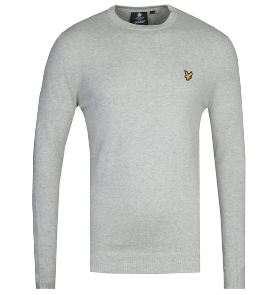 Ein unverzichtbares Modell von Lyle & Scott für diese Saison. Der Lyle & Scott Light Grey Marl Cotton Merino Sweater ist aus reiner Baumwolle gefertigt und mit einem Rundhalsausschnitt und gerippten Abschlüssen ausgestattet. Dieser Sweater ist vielseitig - Image 1
