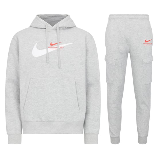 Nike Sportswear Standardausgabe Fleece-Trainingsanzug mit Kapuze Grau - Image 1