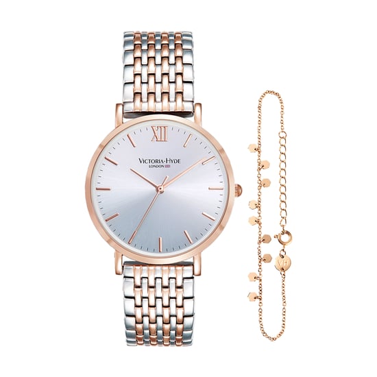 Victoria Hyde Primrose Uhren Klassisch Bicolor Rose Gold Silber - Image 1