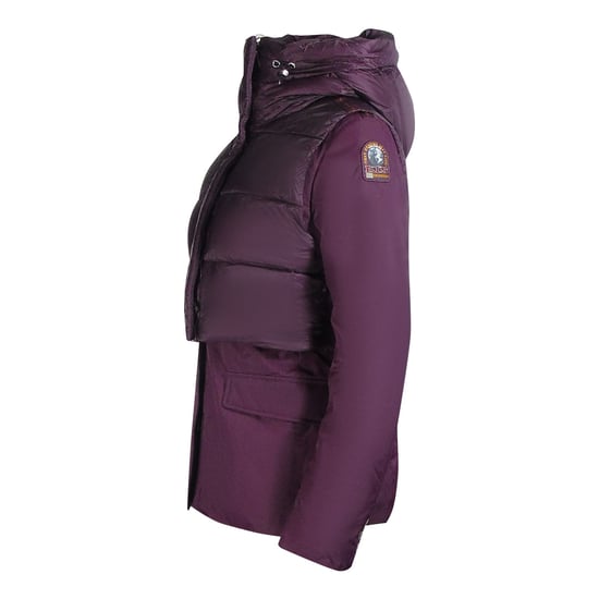 Parajumpers Layla Fig Purple Hooded Down Jacket