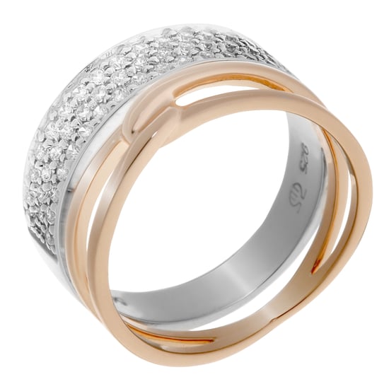 Orphelia Damen-Ring Sterling-Silber 925 – Silber/Rosé ZR-7206 - Image 2