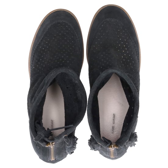 Isabel Marant Basley Wedge-Ankleboots mit Quastenverzierung aus schwarzem Wildleder - Image 5