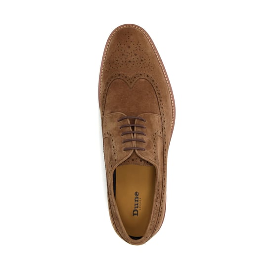 Dune Superior Wildleder Herren Braune Brogues-Schuhe - Image 3