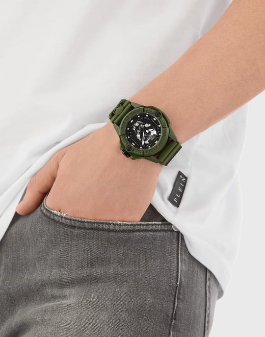 Philipp Plein The $kull Ecoceramic Herrenuhr grün PWUBA0423 - Image 3