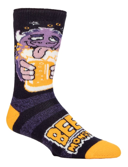 Kuschelige Fleece-gefütterte Herren-Hobby-Socken | Neuheit Flauschige Thermosocken - Bier-Monster - Image 1