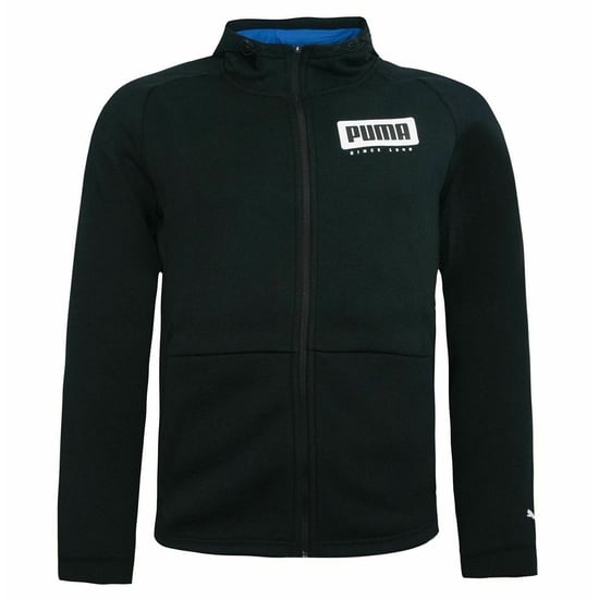 Puma Graphic Logo Long Sleeve Zip Up Black Mens Track Jacket 853567 01