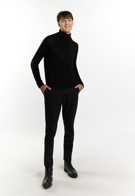 Mo Rollkragenpullover Herren Schwarz - Image 2
