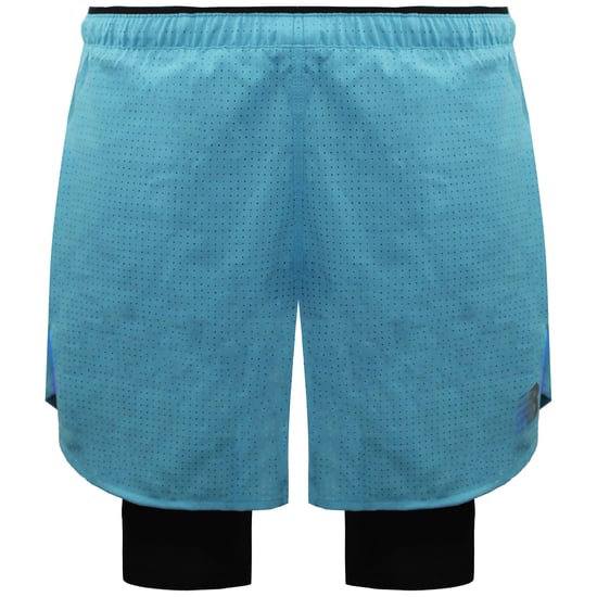 New Balance Q Speed 5 Zoll Herren Blaue 2in1-Shorts - Image 2