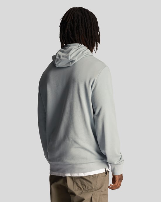 Herren-Hoodie mit Lyle & Scott Loopback-Stickerei in Blau - Image 3