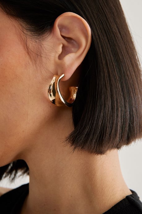Textured Hoop Earrings