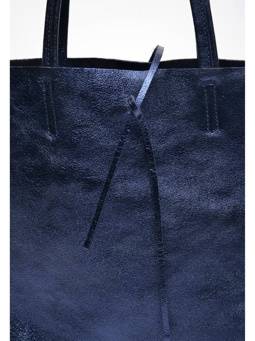 Carla Ferreri SS22 CF 8069 Bleu Cuir de vachette Sac - Image 3