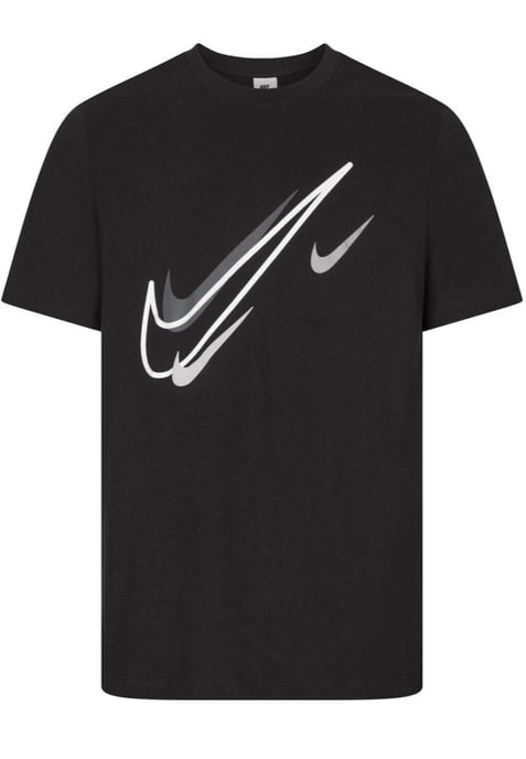 Nike Herren Court Swoosh Logo T-Shirt in Schwarz - Image 1