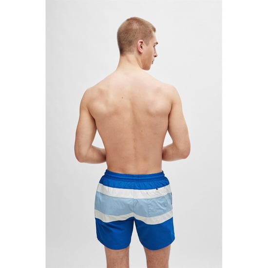 Men's Boss Rico Fully Lined Swim Shorts in Blue