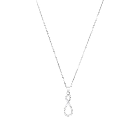 Amor chain with pendant for ladies, 925 Sterling silver, zirconia synth. | Infinity