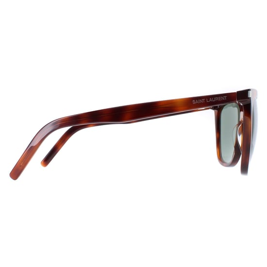 Saint Laurent Square Womens Glänzend Medium Havanna Fest Grün SL 526 - Image 4