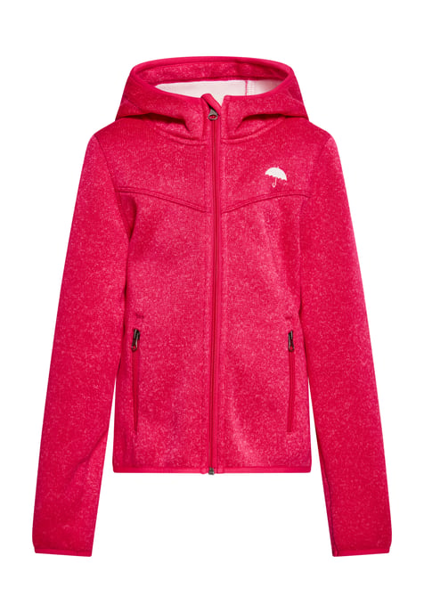 Schmuddelwedda Strickfleeceblouson Mädchen (Kids) Himbeerrosa Melange - Image 1