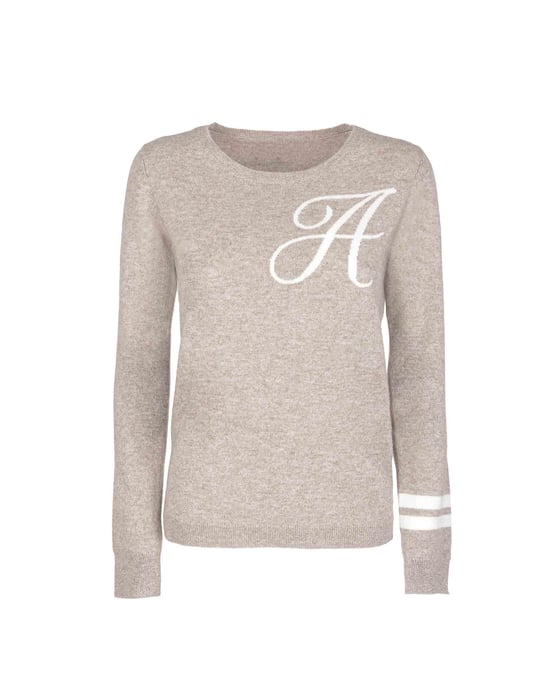 Crown Of Edinburgh Cashmere Crew Neck Sweater Stockbridge Camel A