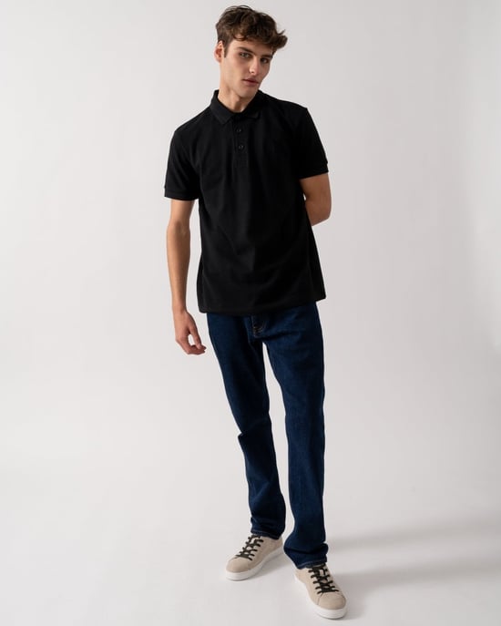 BOSS Green Paddy Mens Cotton-Piqué Polo Shirt with Contrast Logo - Image 3