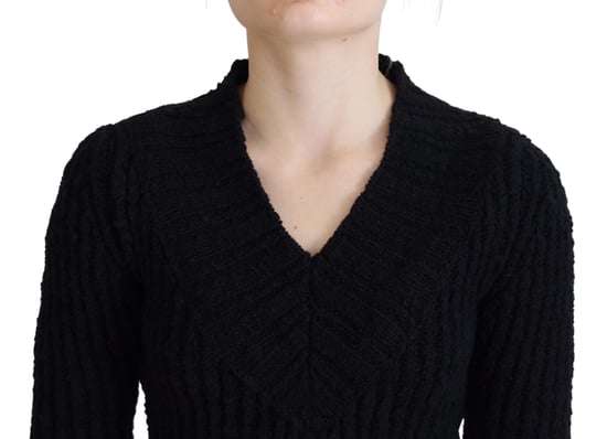 Dolce & Gabbana Schwarzes Wollstrickkleid für Damen - Image 4