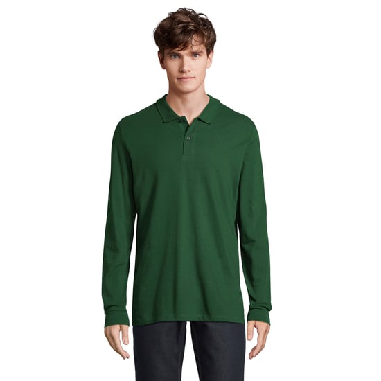 SOLS - "Perfect" Poloshirt für Herren Langärmlig (Flaschengrün) - Image 1