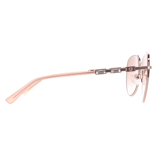 Guess Aviator Womens Glänzend Rose Gold Braun Gradient GF6143 - Image 4