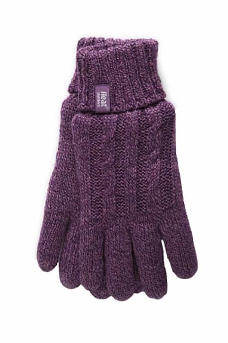 Heat Holders - Womens Cable Knit 2.3 tog Handschuhe für den Winter - Image 1