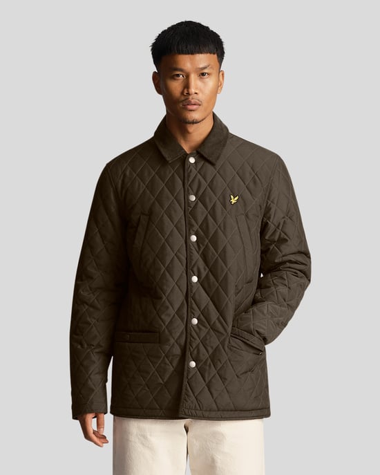 Lyle & Scott – Steppjacke in Olivgrün - Image 1