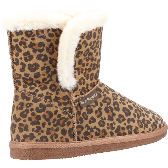 Hush Puppies Womens/Ladies Ashleigh Leopard Print Wildleder Slipper Stiefel (Braun) - Image 2