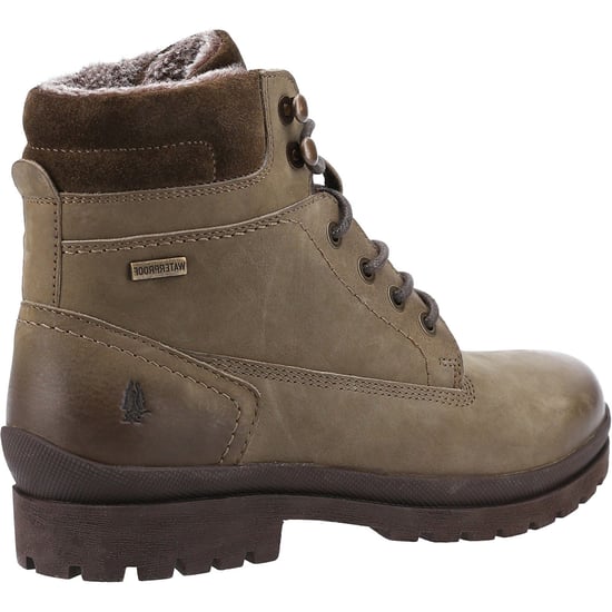 Hush Puppies Annay Leder Damen Stiefel Khaki - Image 2