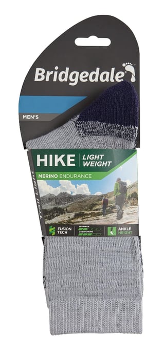 Bridgedale - Herren Wandern leichte Merino Socken - Silber / Marine - Image 2