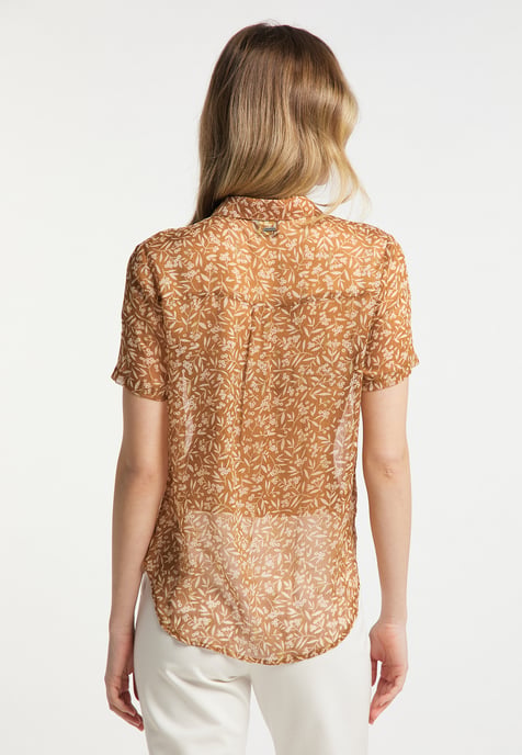 Dreimaster Bluse Damen Kamel - Image 4