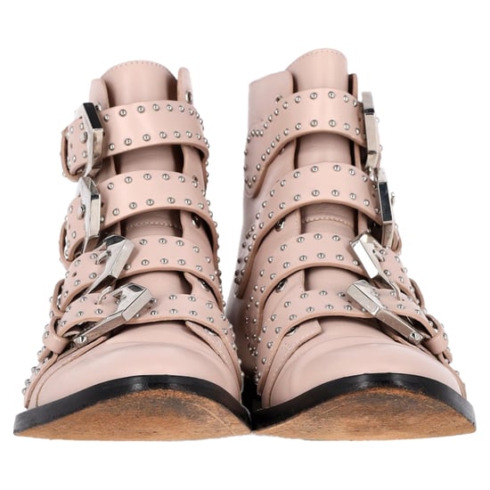 Givenchy Schnallen-Detail Nieten-Ankle Boots aus hellrosa Leder - Image 3