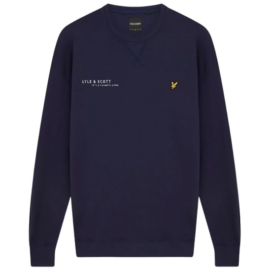 Lyle & Scott Co-Ordinate Print Logo Marineblaues Sweatshirt - Image 1