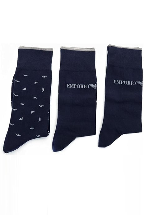 Emporio Armani Herren 3 Paar Socken Geschenk-Set in Marine - Image 1