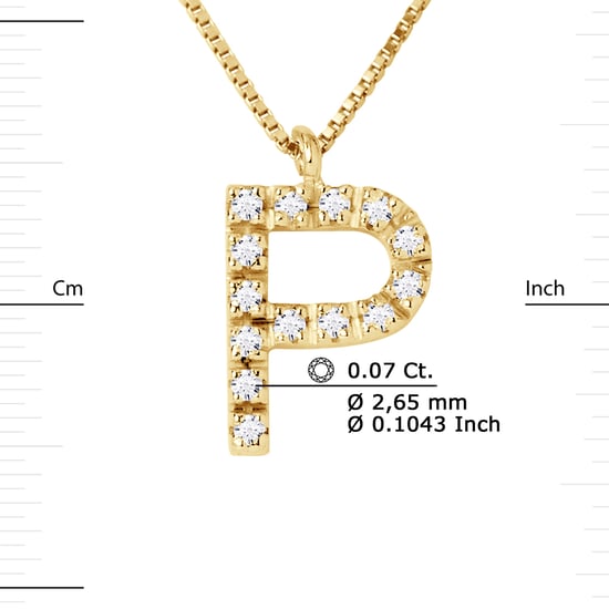 DIADEMA - Necklace with Diamonds - P - Yellow Gold
