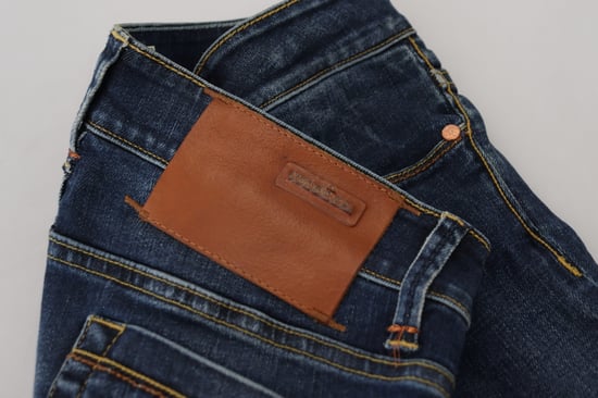 Acht Blaue Baumwoll-Hüfthose Skinny Damen Freizeitjeans - Image 4
