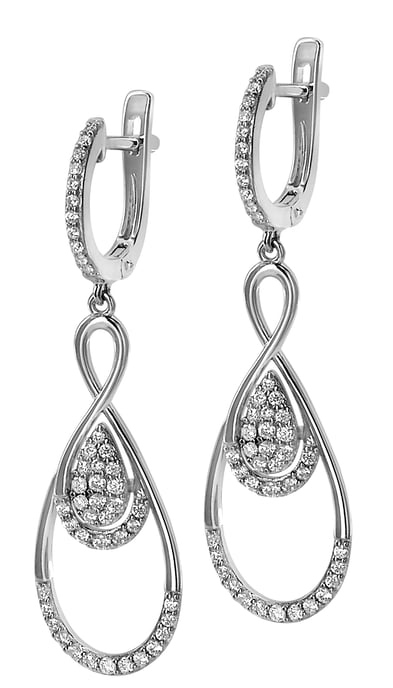 Orphelia 'Angelina' Damen 925 Sterling Silber Ohrhänger - Silber ZO-7041 - Image 1