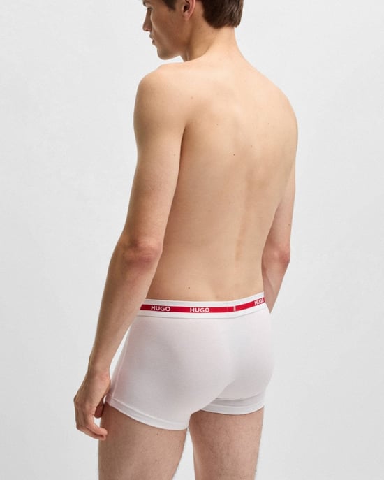 HUGO Planet 3-Pack Stretch-Cotton Logo Waistband Trunks NOS - Image 4