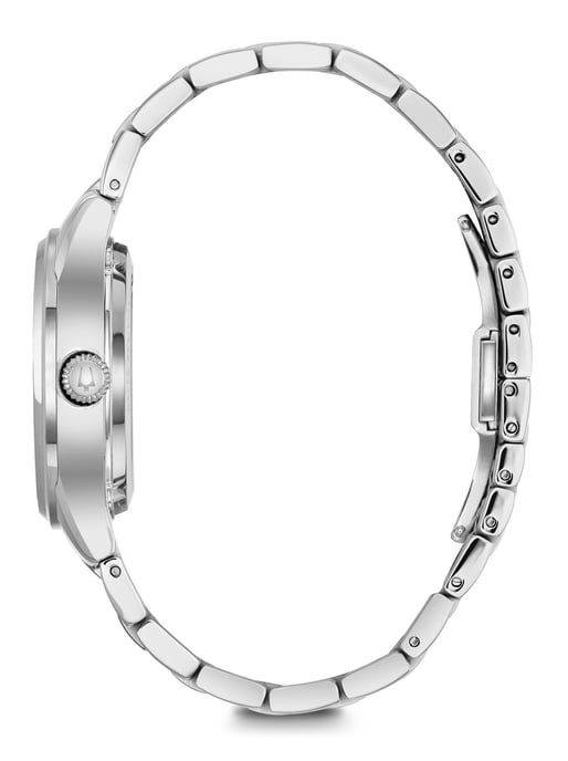 Bulova Automatic Ladies Silber Damen Armbanduhr 96P181 - Image 2