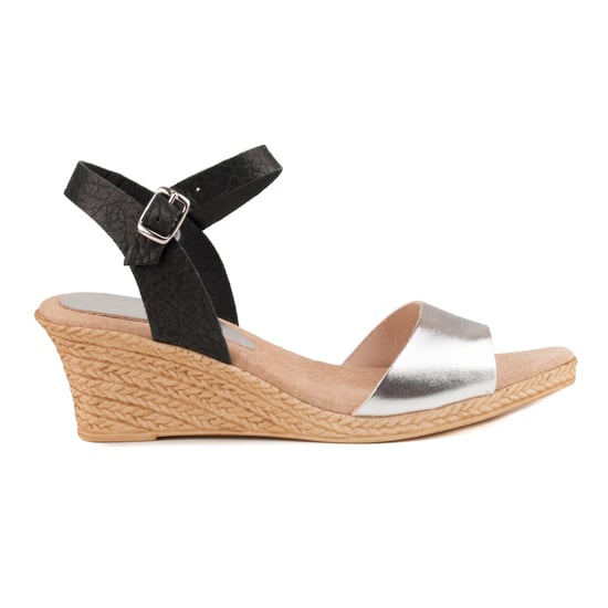 Confortable wedge sandal Montevita in Silver