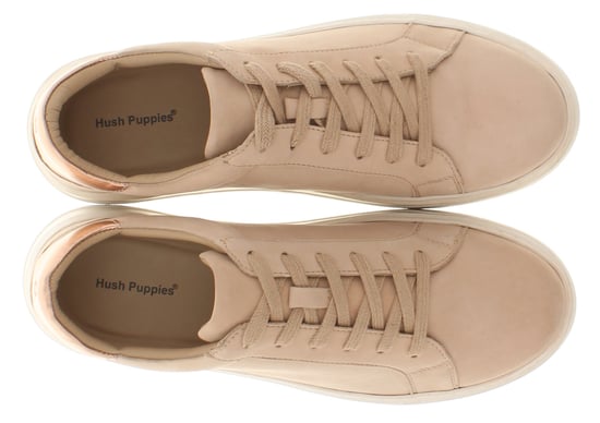 Hush Puppies Camille Leder Damen Sneaker In Rosa - Image 6