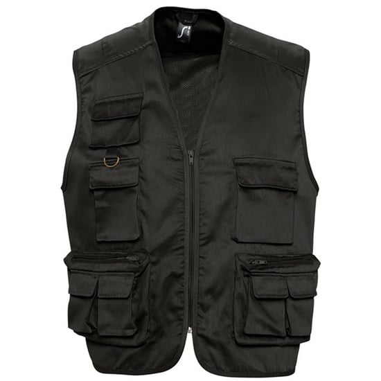SOLS Wild Unisex Weste mit durchgehendem Reißverschluss Bodywarmer Jacke (Schwarz) - Image 1