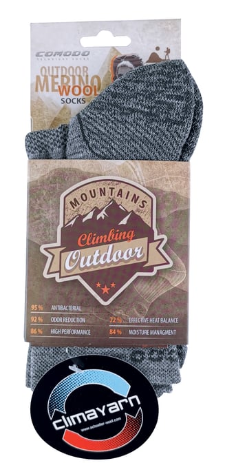 COMODO - Chaussettes Sport Compression Homme Femme | Bas Running - 1 Paire - Gris Moyen - Image 2
