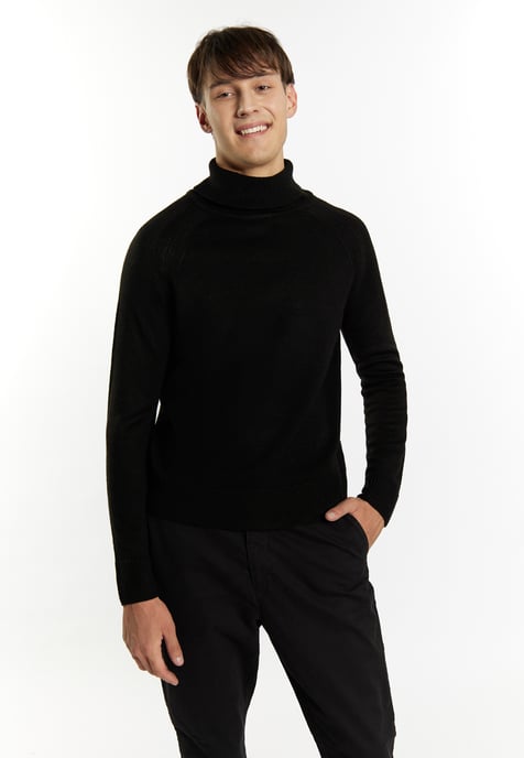 Mo Rollkragenpullover Herren Schwarz - Image 3